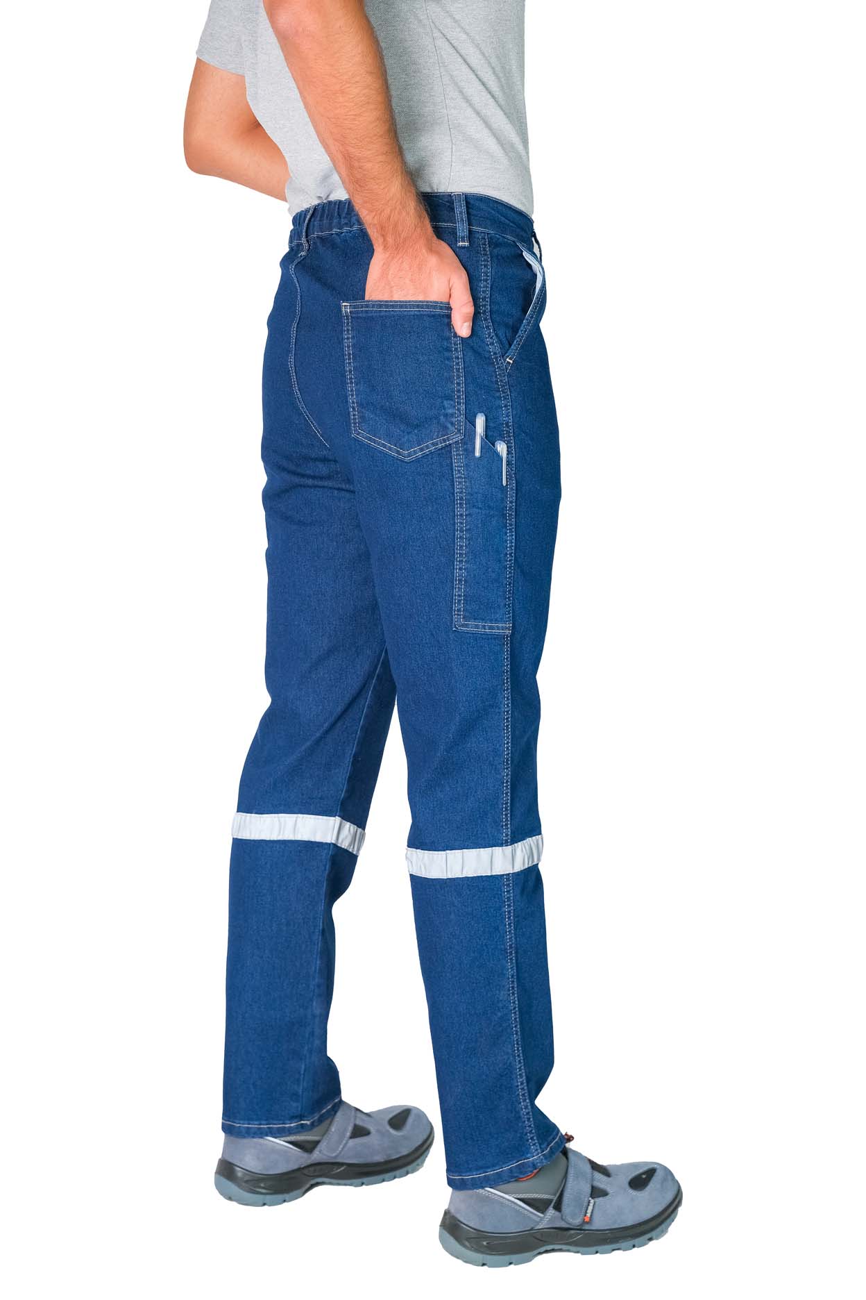 REFLEKTÖRLÜ KARGO CEPLİ LİKRALI KOT